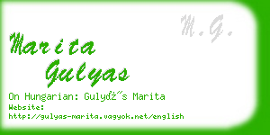 marita gulyas business card